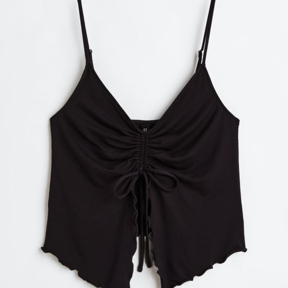 Drawstring Ruffle Tank Top